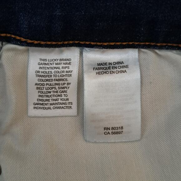 Lucky Womens Jeans Size 32 Americana Boho Soft Grunge Y2K Straight Leg - Picture 8 of 10